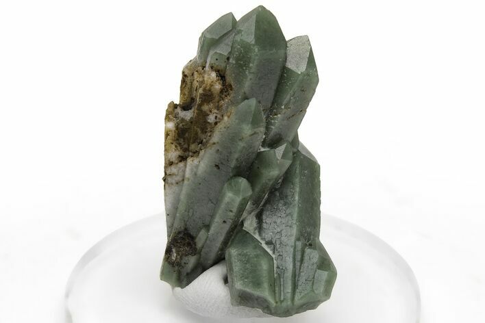 Green, Hedenbergite Included Quartz Cluster - Mongolia #231701